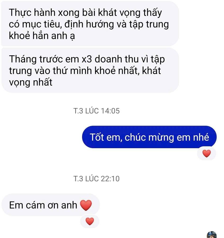 Tin nhắn của Học viên khóa online