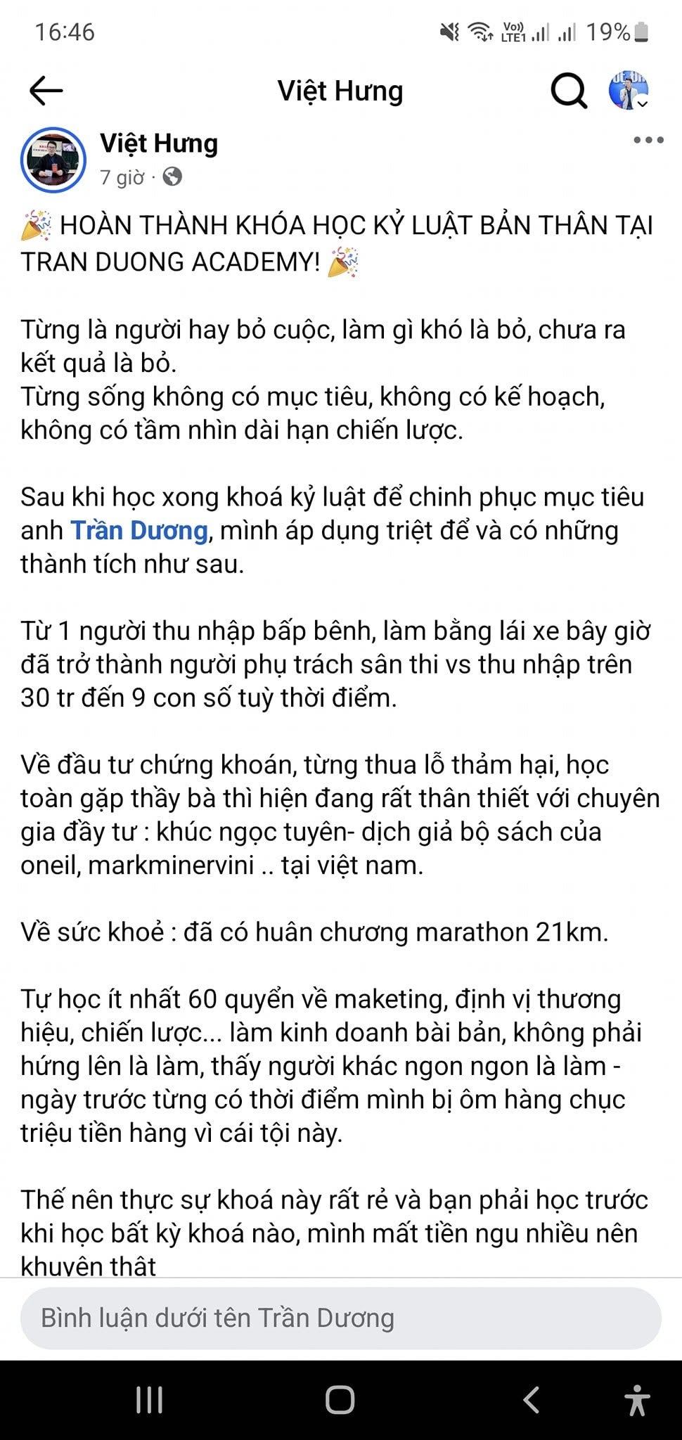 Tin nhắn của Việt Hưng