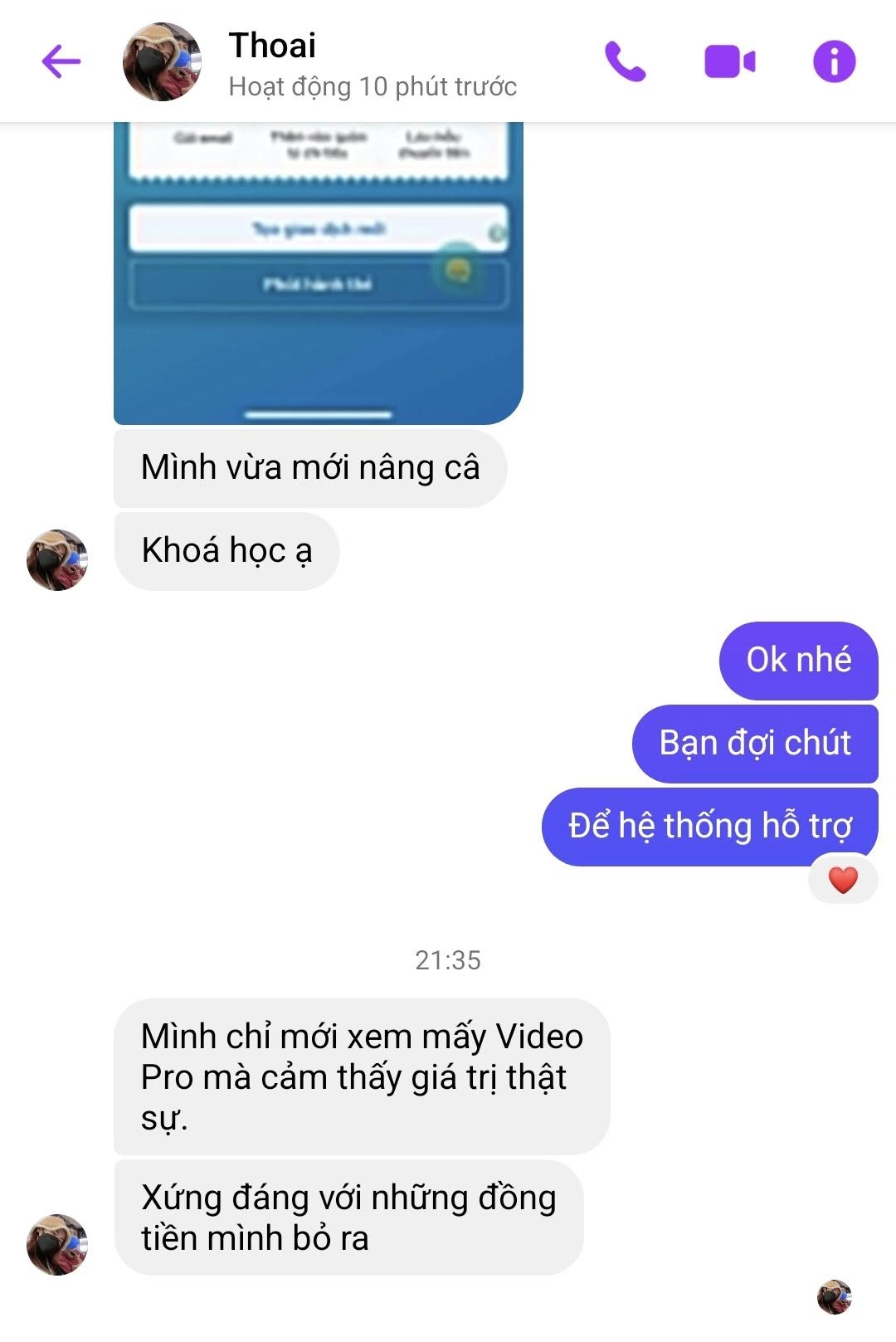 Tin nhắn của Thoai