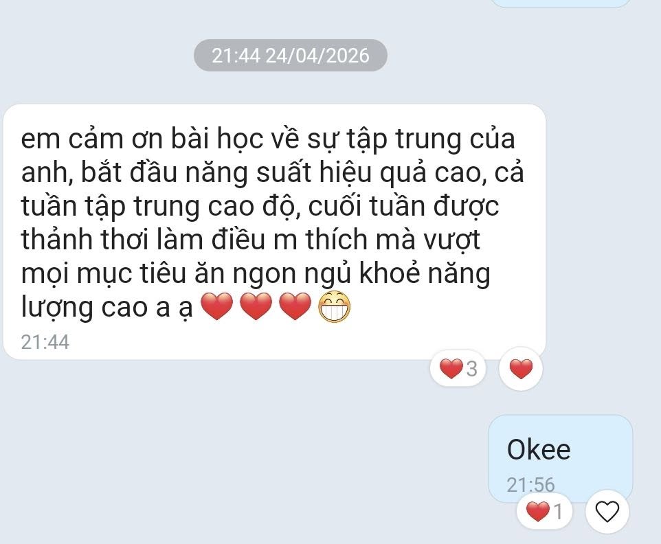 Tin nhắn của Học viên khóa online