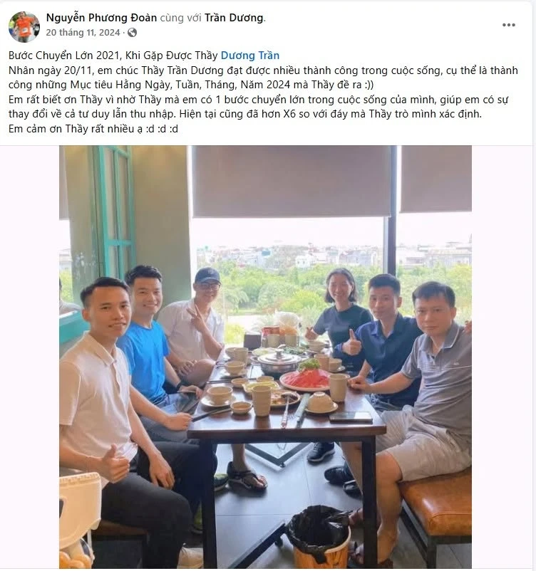 Bài chia sẻ của Nguyễn Phương Đoàn gửi Thầy Trần Dương