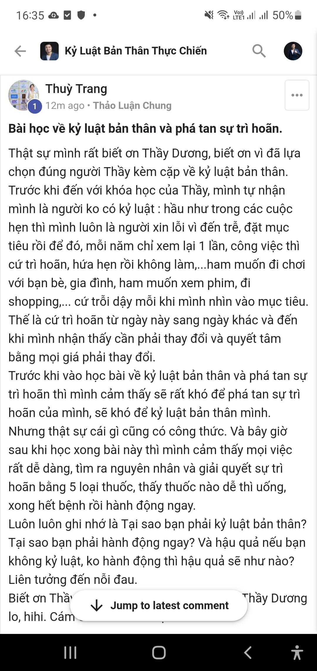 Ảnh phản hồi của Thùy Trang